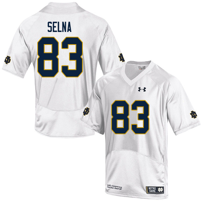 Men's NCAA Notre Dame Fighting Irish #83 Charlie Selna Stitched College Under Armour Authentic White Football Jersey DA10Q70IS